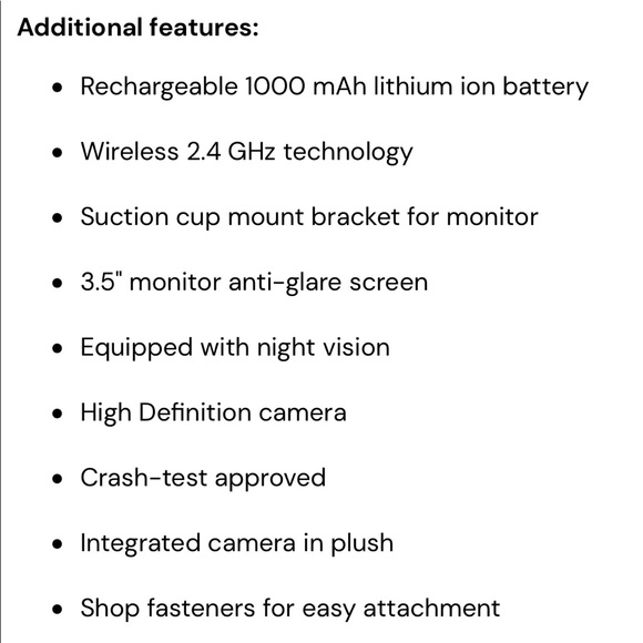 InfantTech Always in View Baby Monitor for Cars Monkey BNIB - Picture 3 of 3